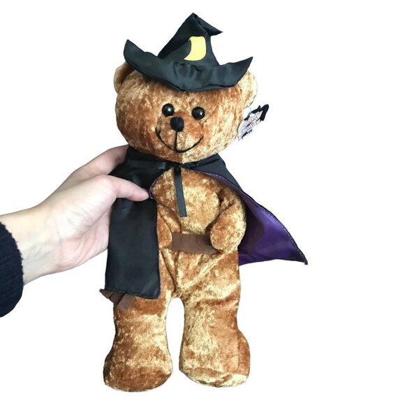 Cuddly Cousins Halloween Wizard Witch Teddy Bear Plush Stuffed Animal Toy 13" - Picture 3 of 4